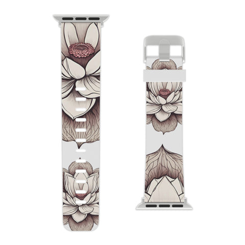 Lotus Art Apple Watch Band - Elegant Design for Everyday Wear