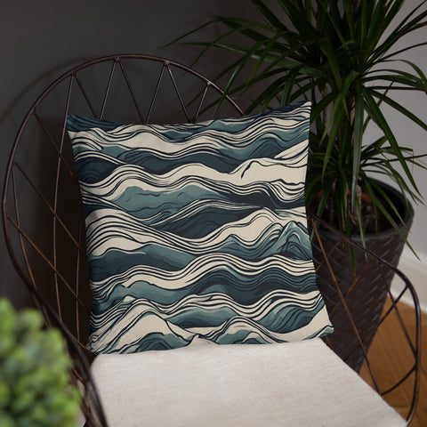 Waves Patterned Pillow